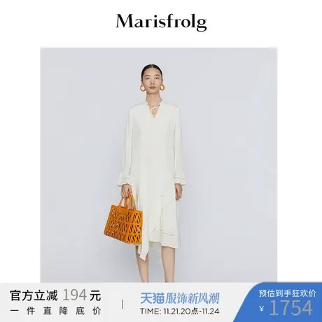 玛丝菲尔2022年夏季新款乳白色连衣裙女商品大图