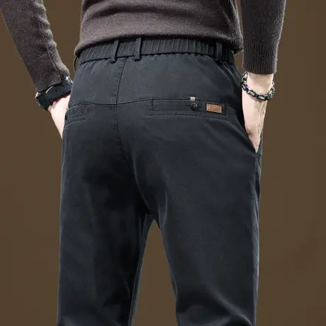 秋冬款男装弹力直筒黑色正装西裤冬季2024年新款男士高端休闲裤子商品大图