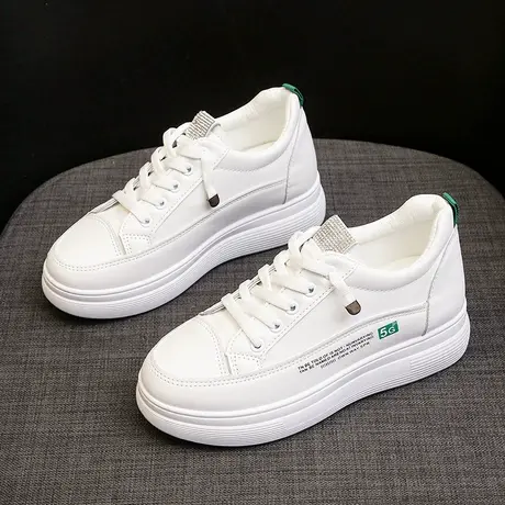 内增高小白鞋女2024春秋新款厚底日系百搭学院风休闲板鞋女ins潮商品大图