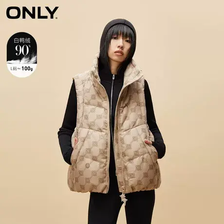 ONLY奥莱2023冬季新款时尚90白鸭绒保暖无袖短款羽绒服女图片