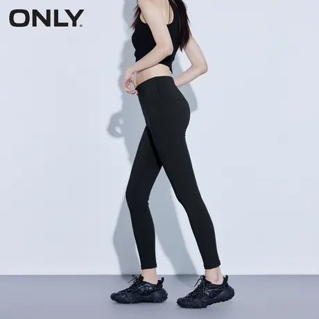 ONLY奥莱夏季运动紧身显瘦打底裤黑色提臀鲨鱼裤女商品大图