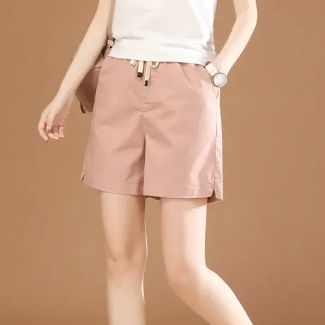 韩潮袭人松紧腰宽松休闲裤短裤热裤女夏季新款百搭显瘦阔腿直筒裤图片