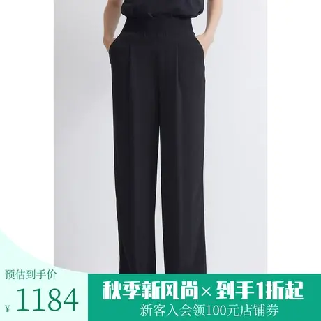 恩裳商场同款夏季时尚简约线条自然垂坠感百搭直筒休闲裤商品大图