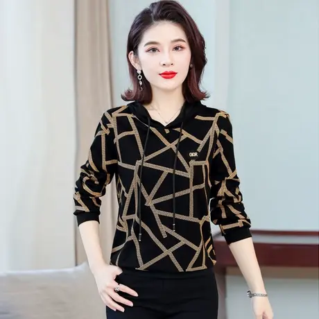 长袖t恤女装2023新款潮春秋季打底衫短款上衣设计感小众洋气减龄商品大图