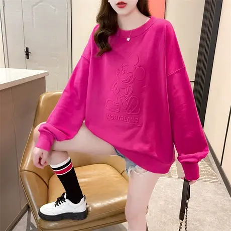 长袖卫衣女春秋薄款女装2023新款美式hiphop韩版宽松学生百搭外套图片