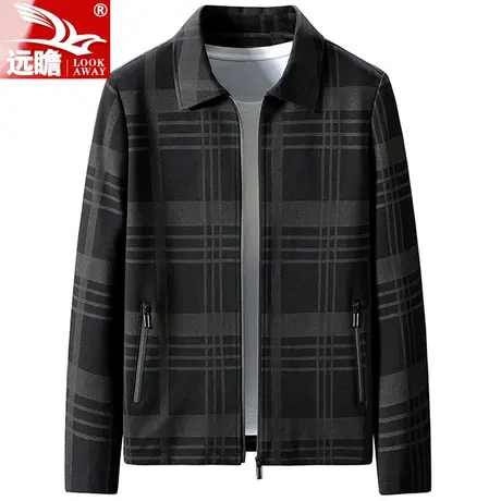 男士外套男春秋季休闲潮牌男生2023新款翻领百搭夹克宽松上衣服男商品大图