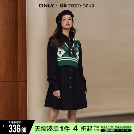 ONLY冬季TEDDY BEAR联名收腰显瘦套装连衣裙女|123107026图片