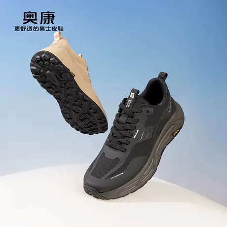 奥康男鞋春秋季新款时尚休闲鞋男织物轻质透气运动舒适单鞋商品大图