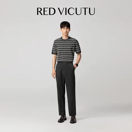 VICUTU威可多男士裤子潮流时尚休闲裤子25秋冬新款日常百搭男长裤图片