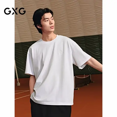 GXG男装 圆领T恤纯色简约短袖针织 2025年夏季新品G25X442125图片