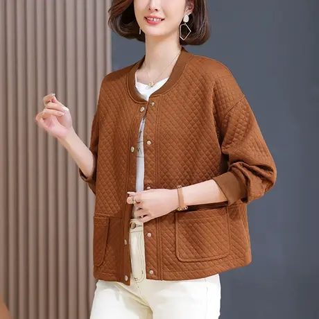 妈妈休闲卫衣女秋冬季新款宽松加大码女装中老年休闲洋气显瘦上衣图片