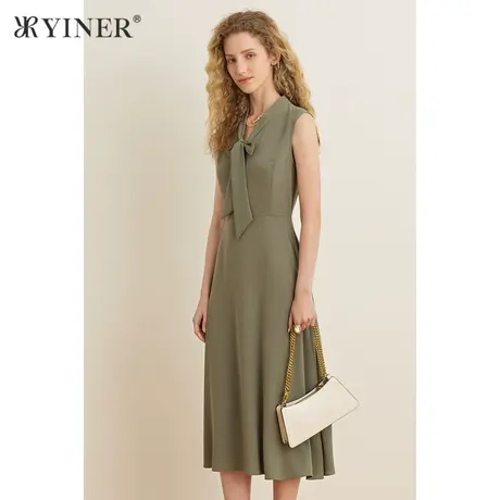 YINER音儿女装夏季中长款收腰连衣裙商品大图