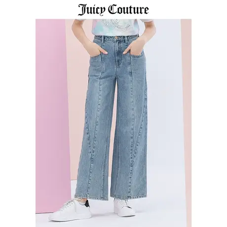 Juicy Couture橘滋牛仔裤春季新款牛仔喇叭裤高腰宽松显瘦裤子女商品大图