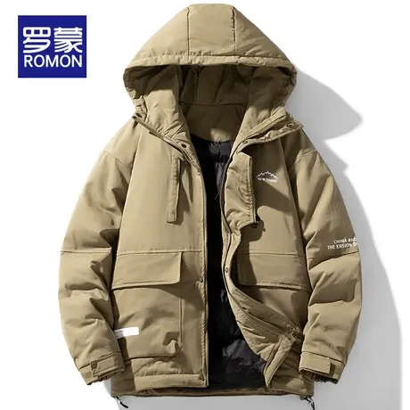 罗蒙棉衣男短款2023新款冬季保暖棉服男棉袄冬装上衣加绒加厚外套图片