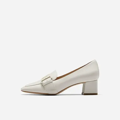 Nine West/玖熙2023年秋冬新款方头羊皮时尚粗跟通勤单鞋图片
