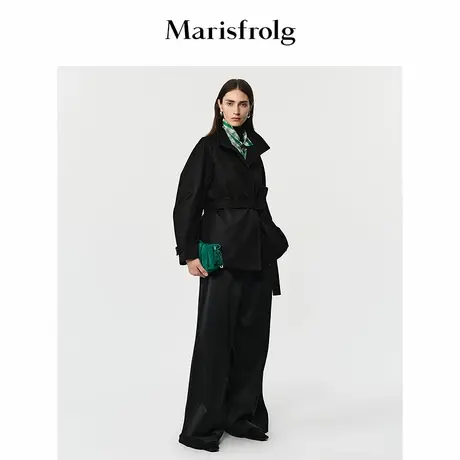 【进口工坊】Marisfrolg玛丝菲尔2025冬季新款收腰气质风衣式外套图片