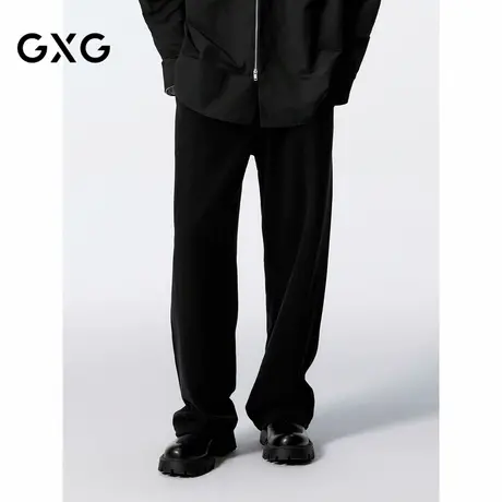 GXG男装 微肌理针织休闲裤男宽松长裤 24年秋G24X023080商品大图