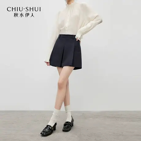 【秋水伊人专场】秋水伊人百搭经典休闲短裤女时尚修身显瘦西装裤图片