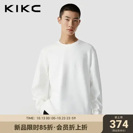 kikc卫衣男2023秋装新款商场同款前胸口袋印花简约休闲套头衫上衣图片