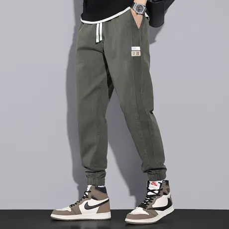 男士长裤子2024新款秋冬款潮流百搭九分裤运动裤小脚束脚休闲卫裤商品大图