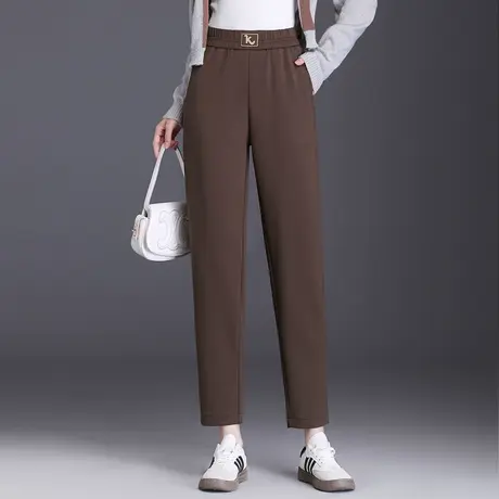 九分哈伦裤女秋季2023新款松紧腰显瘦小个子休闲裤时尚小脚萝卜裤商品大图