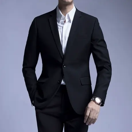 seno商务休闲西装男韩版单西帅气修身职业工作上班男士西服外套商品大图