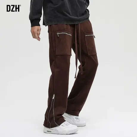 男士欧美高街裤子男潮牌直筒高级感痞帅男裤2023年新款秋季休闲裤商品大图