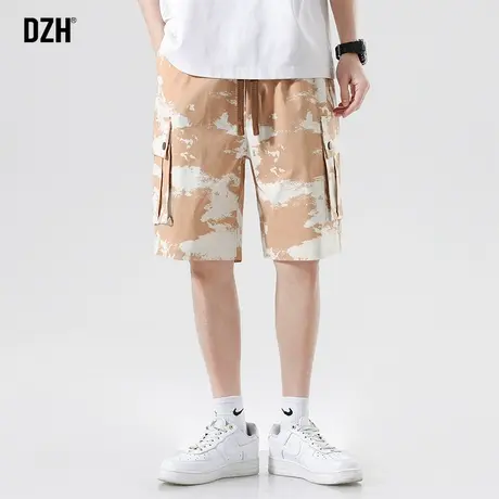 男士迷彩裤5分短裤男夏季薄款男款裤子宽松休闲潮牌五分裤沙滩裤商品大图