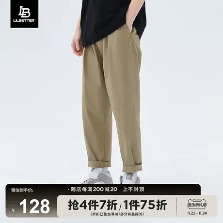 LiLbetter薄款九分裤百搭裤子潮牌休闲裤垂感直筒工装裤宽松夏裤商品大图