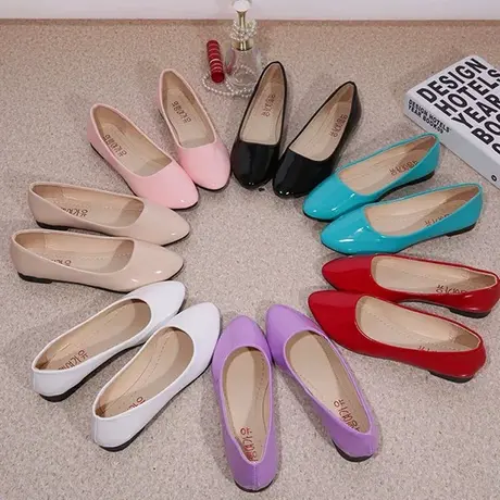 2023春款韩版休闲平跟平底鞋浅口套脚单鞋休闲懒人豆豆鞋工作女鞋商品大图