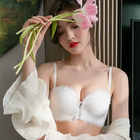 半杯内衣女夏季薄款美背文胸小胸聚拢加厚显大平胸专用无钢圈胸罩图片