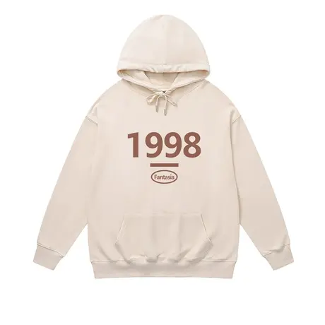 美式街头vintage年代感复古字母数字印花图案连帽卫衣男秋冬上衣商品大图