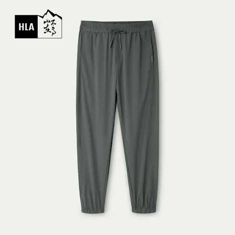 HLA/海澜之家循迹山不在高系列休闲裤24春夏新系带梭织裤子男图片