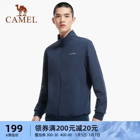 camel/骆驼男装夹克外套春秋季新款立领上衣时尚休闲宽松运动风衣商品大图