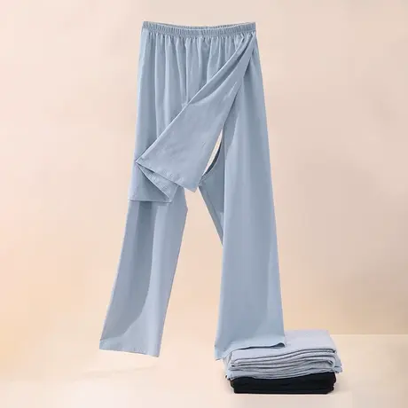 成人护理裤医院方便裤医用开裆裤插尿管病人病号裤商品大图