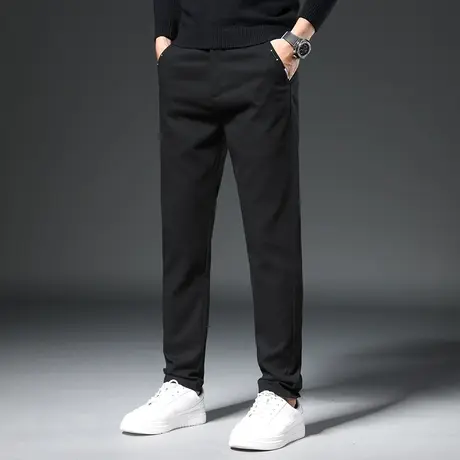 黑色长裤子男士2023新款秋季潮流百搭商务休闲直筒修身西装裤西裤商品大图