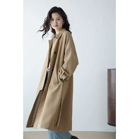 嘉茱莉2023年新款韩系风格穿搭风衣女中长款今年流行外套女春秋季商品大图