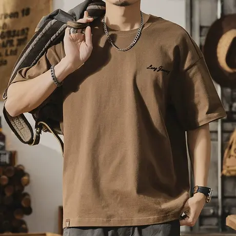 Modi Nick/摩帝尼克夏男士短袖t恤宽松纯棉圆领时尚百搭品质男装商品大图