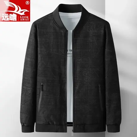 男士外套春秋款棒球领宽松上衣2023秋季新款潮牌衣服休闲夹克男装商品大图