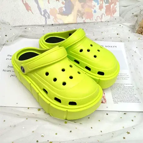 洞洞鞋女厚底踩屎感两穿新款防滑舒适包头拖护士外穿网红沙滩凉拖商品大图