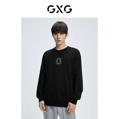 【新款】GXG男装 秋季男时尚动物图案圆领卫衣男GHC131008H图片