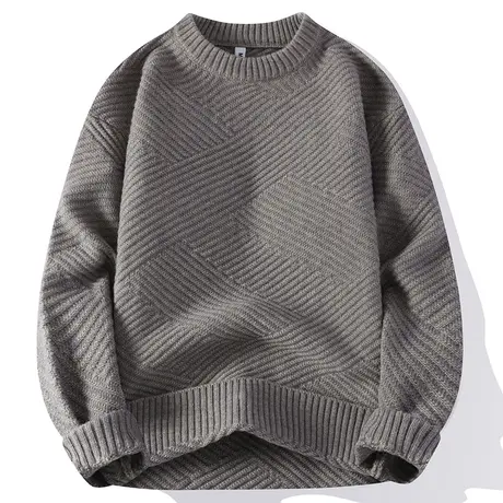 毛衣男款秋冬季潮牌潮流宽松休闲针织衫男士加厚保暖毛线衣打底衫商品大图