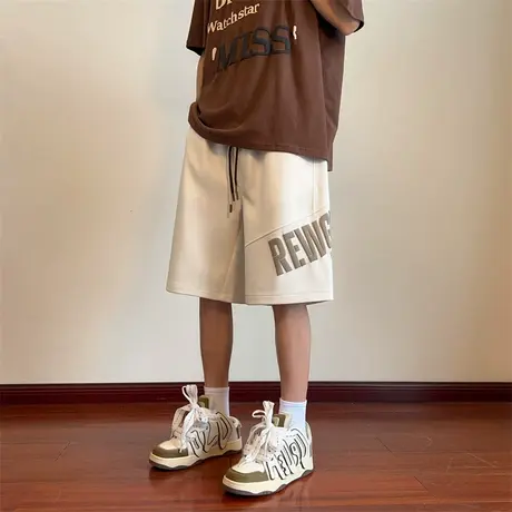 美式重磅运动短裤男夏季大码宽松百搭五分裤子潮牌篮球直筒半截裤商品大图