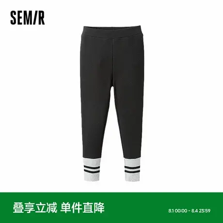 森马儿童打底裤2024年新款加绒弹力修身长裤灯芯绒裤子冬季女童装商品大图