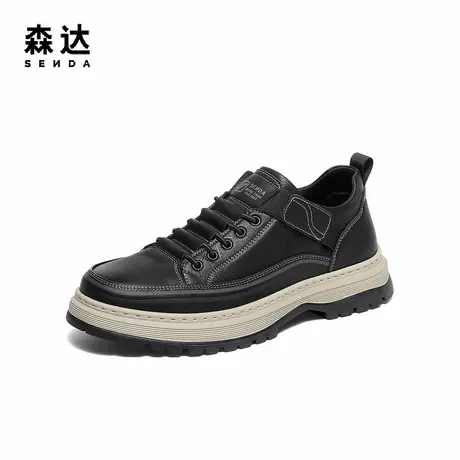 森达工装鞋男2025冬新商场同款户外徒步厚底休闲鞋2AQ01DM5商品大图