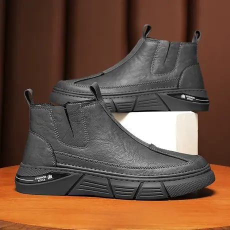 雨鞋防水防滑高帮靴子男士休闲皮鞋劳保专用工装靴水鞋潮流男靴子商品大图