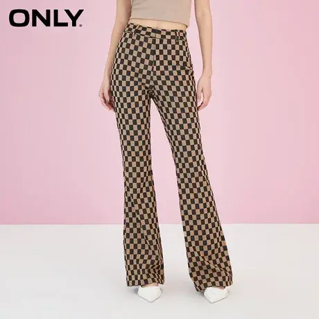 ONLY奥莱夏季棋盘格长款休闲裤女图片