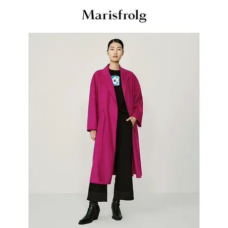 【轻薄双面呢大衣】玛丝菲尔毛呢外套冬新羊毛桑蚕丝大衣商品大图