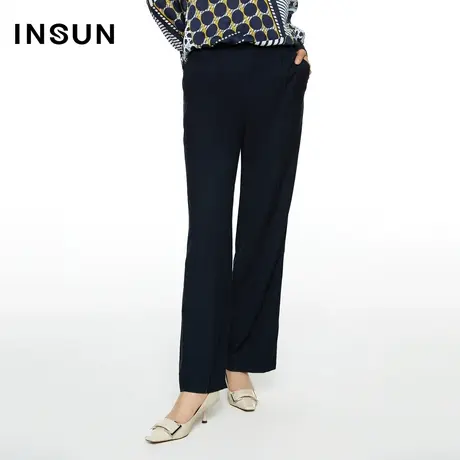 INSUN恩裳秋季明线垂感阔腿直筒裤图片