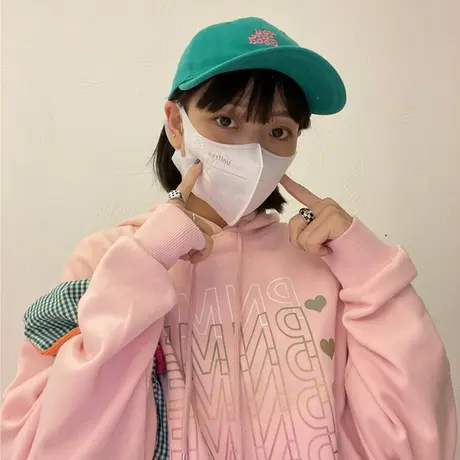 红续韩版原宿连帽卫衣女秋冬新款宽松潮ins慵懒风bf外套学生百搭商品大图